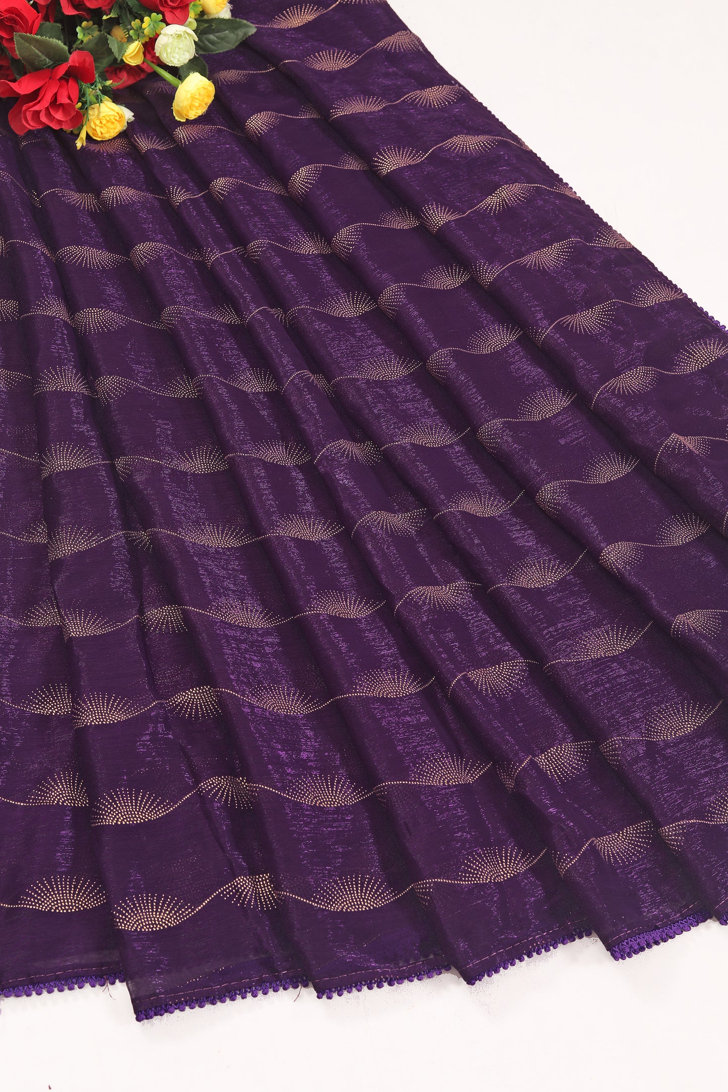 Omega Chiffon Saree with Tone to Tone Matching. *