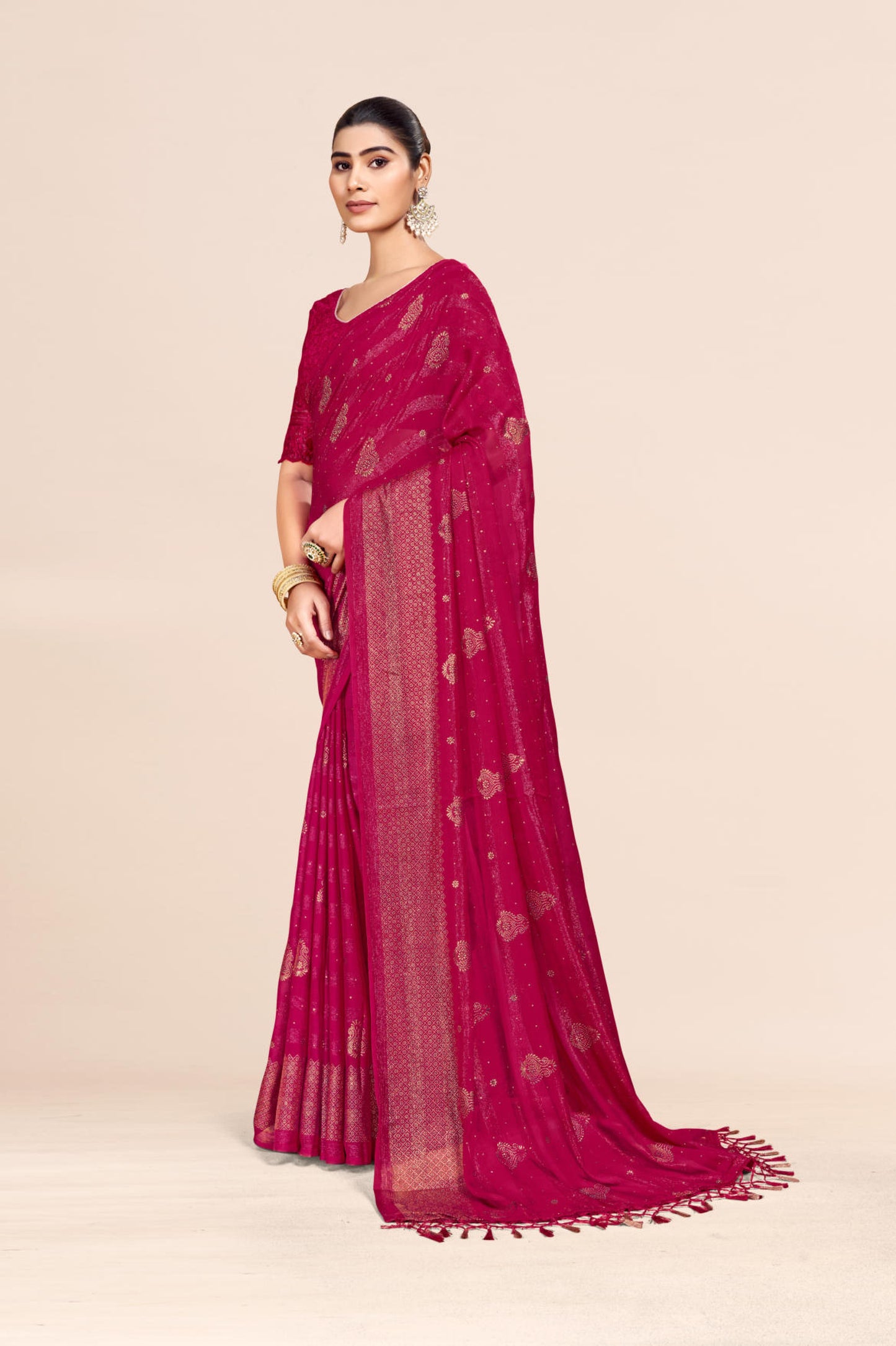 Shubhnamastu Multicolor Jari Patta Saree with Elegant Design (8 Colours Available). **