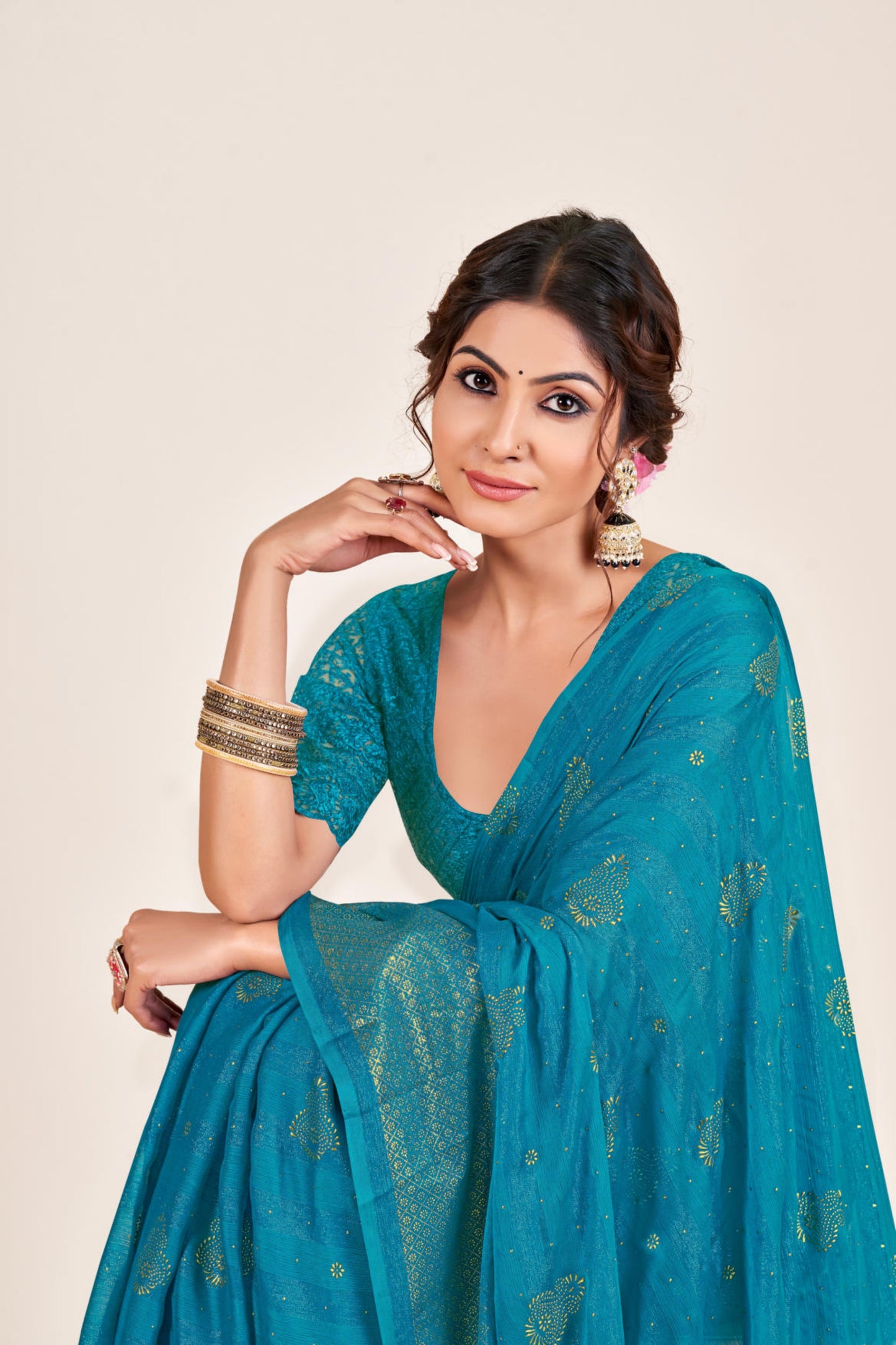 Shubhnamastu Multicolor Jari Patta Saree with Elegant Design (8 Colours Available). **