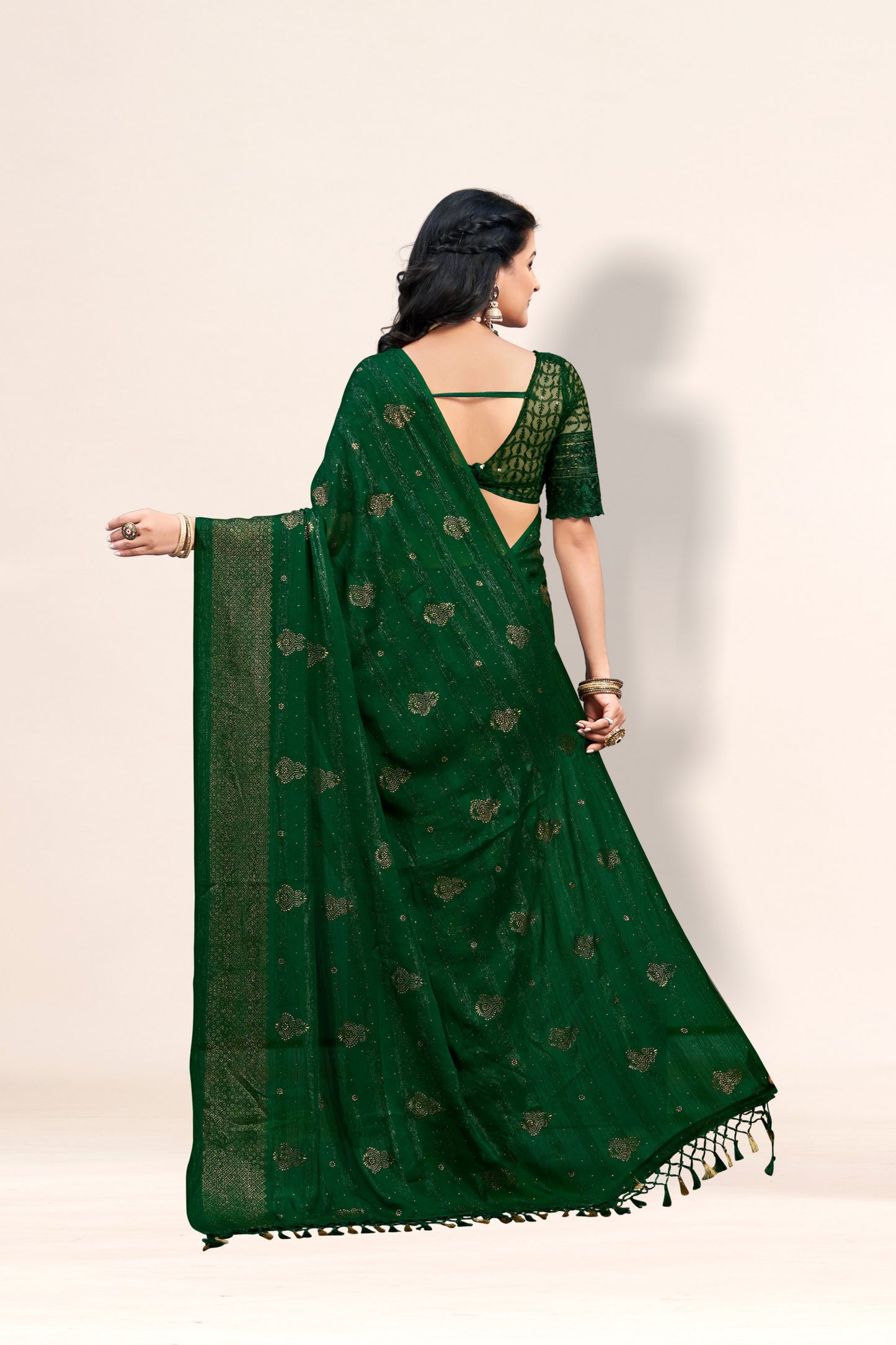 Shubhnamastu Multicolor Jari Patta Saree with Elegant Design (8 Colours Available). **