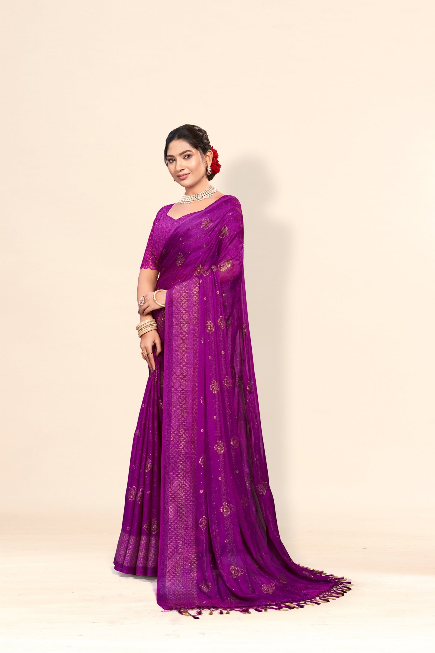 Shubhnamastu Multicolor Jari Patta Saree with Elegant Design (8 Colours Available). **
