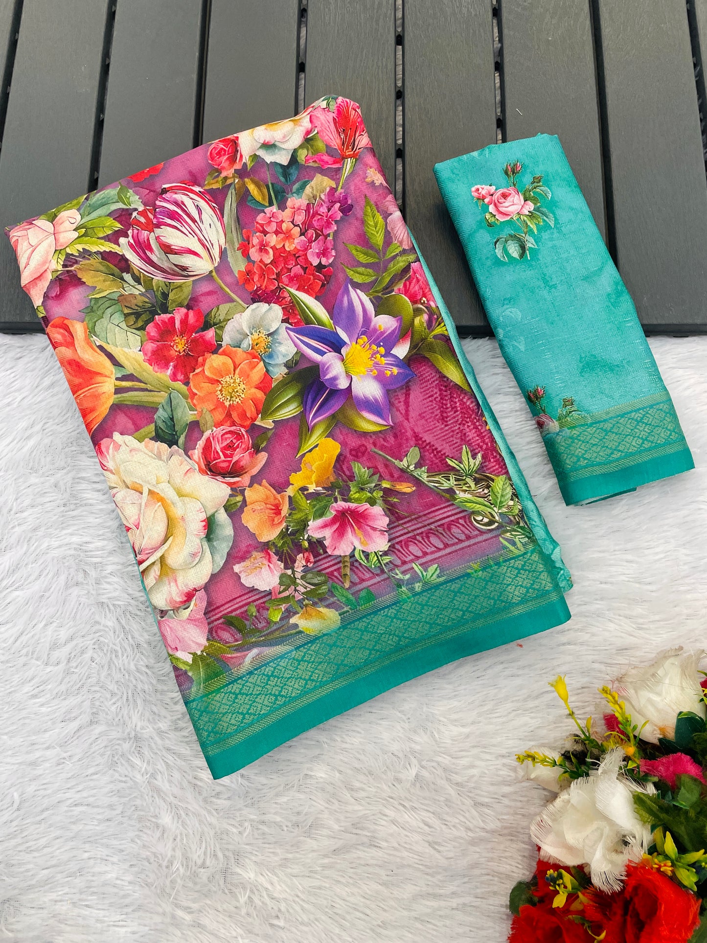 Sunflower Glow in Lightweight Polyester Fabric – Perfect for Every Occasion! *