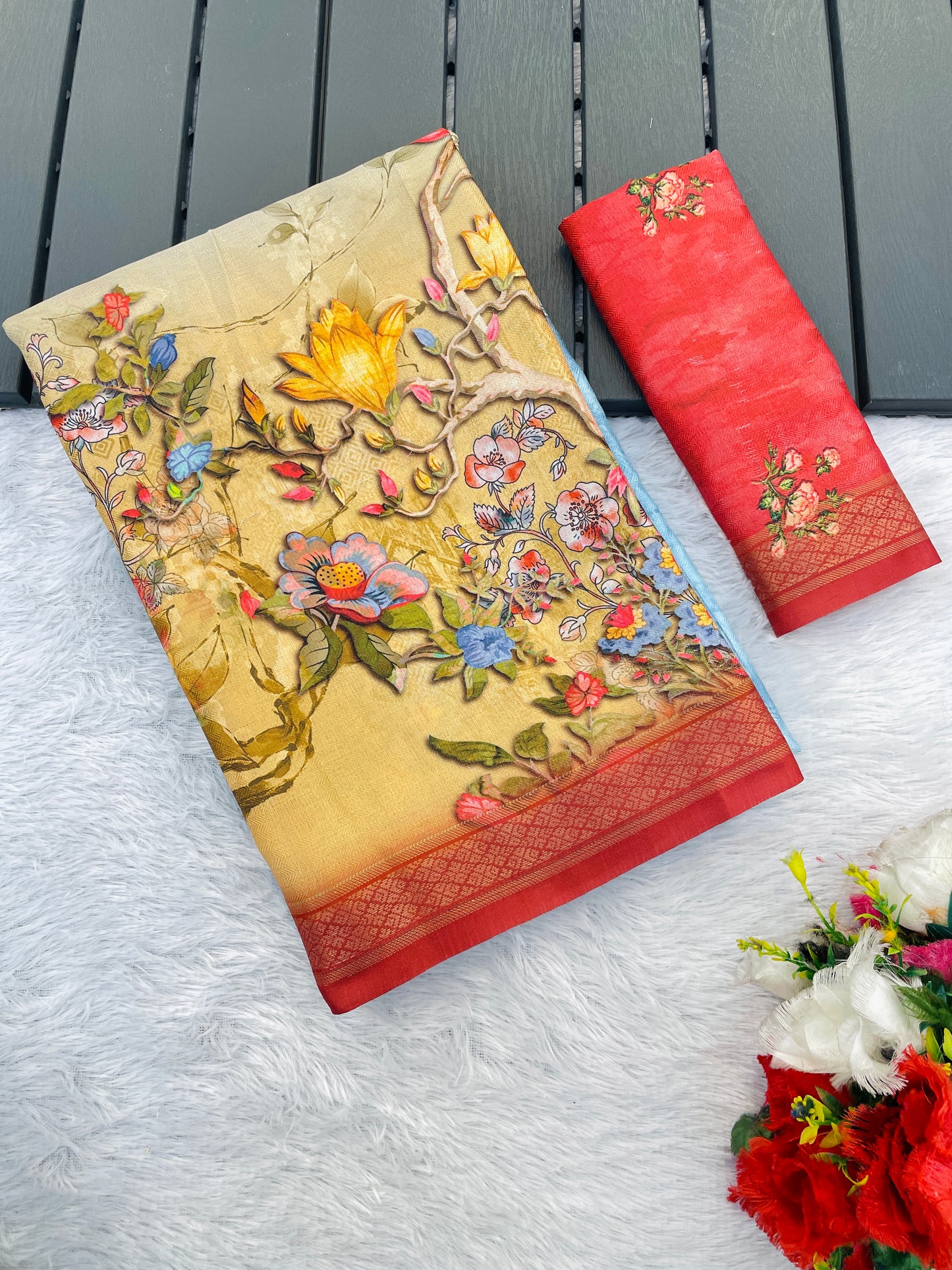 Sunflower Glow in Lightweight Polyester Fabric – Perfect for Every Occasion! *