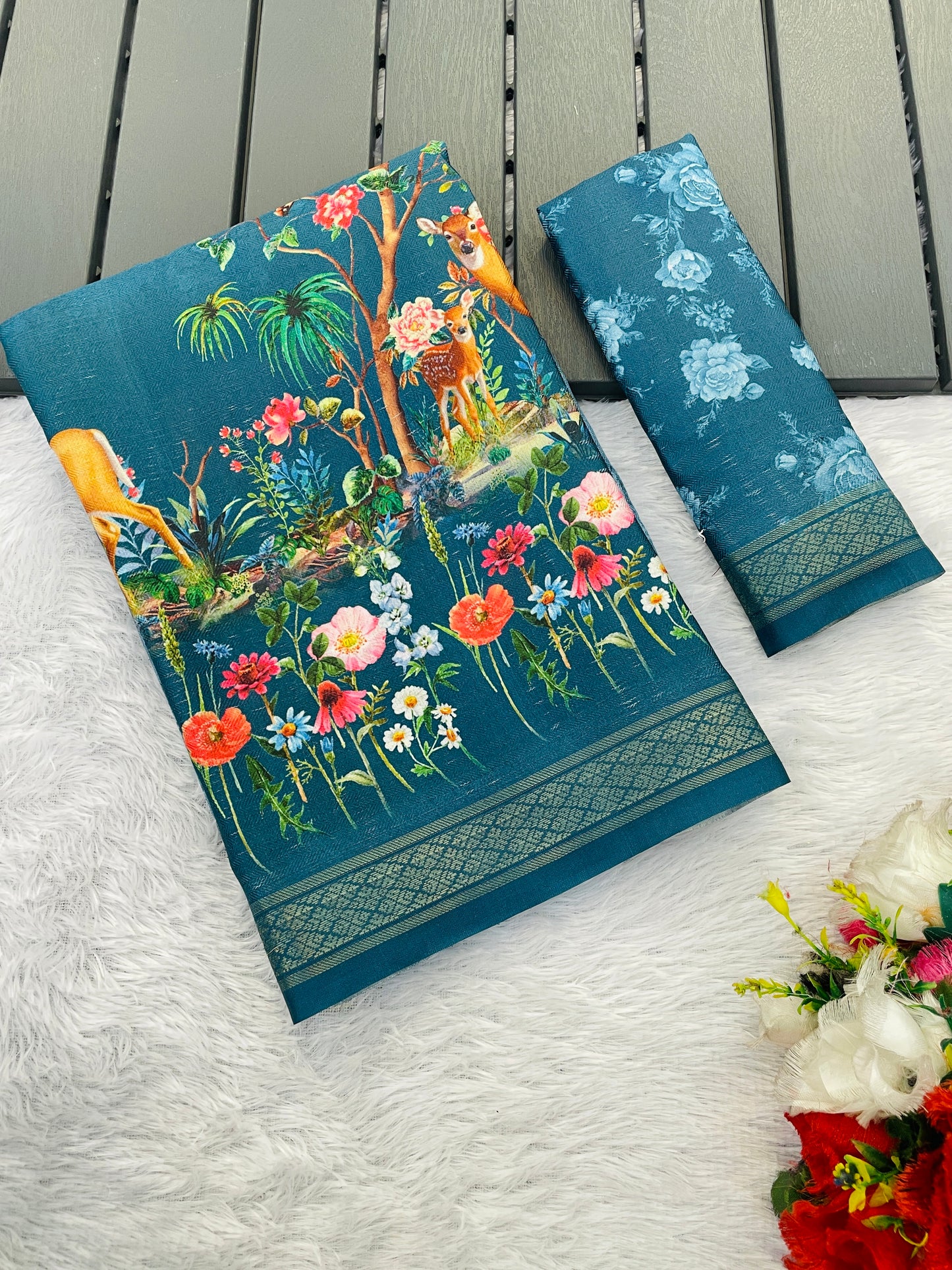 Sunflower Glow in Lightweight Polyester Fabric – Perfect for Every Occasion! *