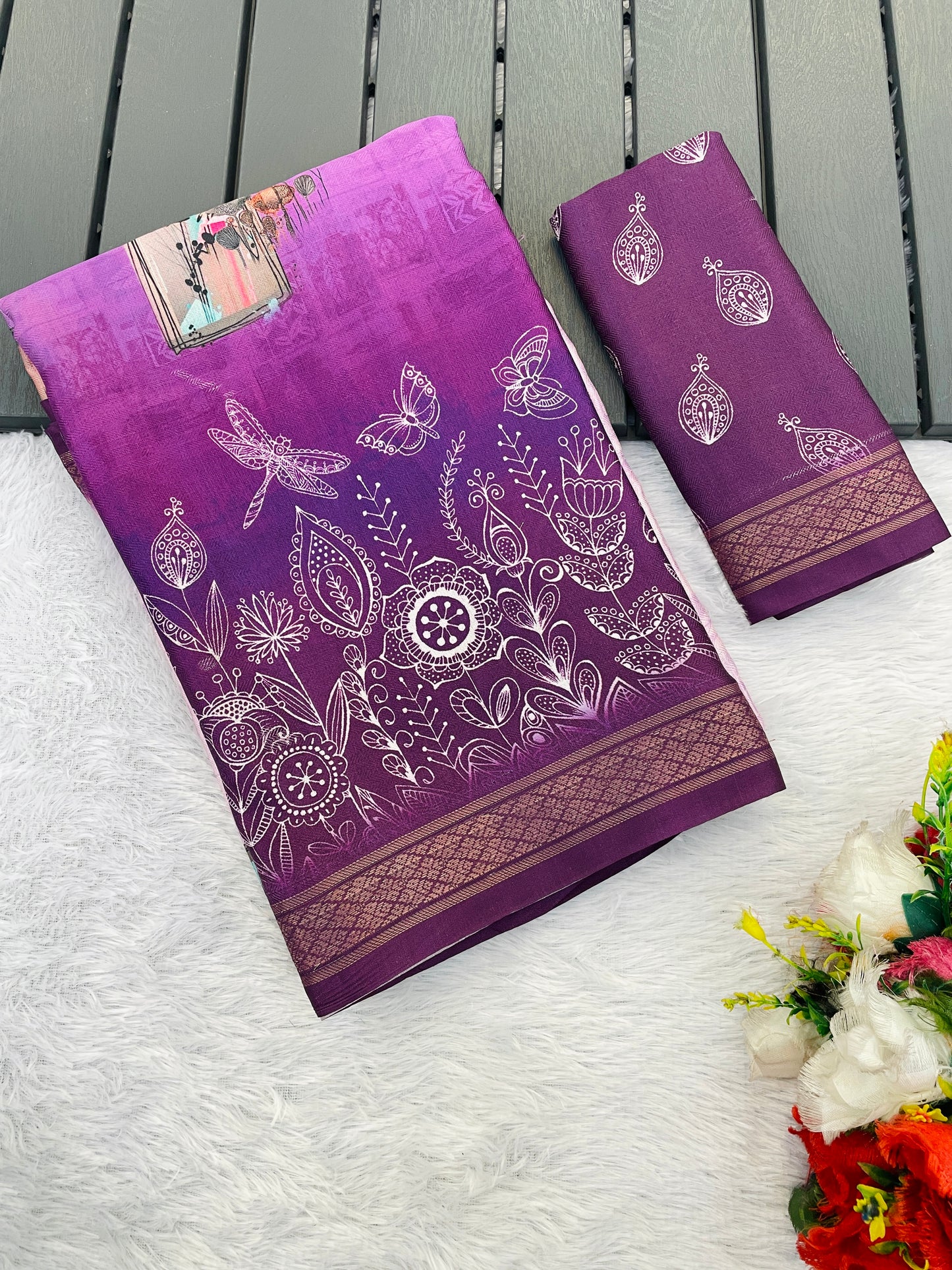 Sunflower Glow in Lightweight Polyester Fabric – Perfect for Every Occasion! *