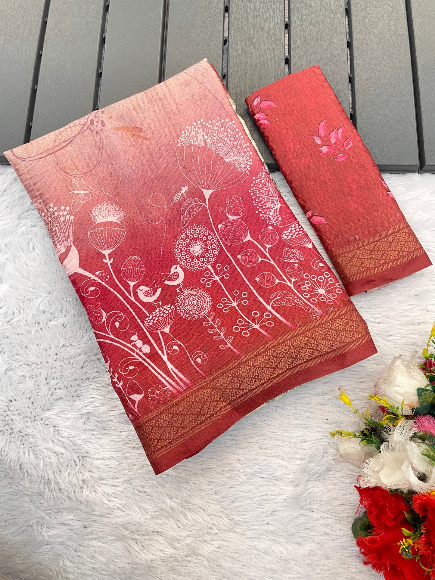 Sunflower Glow in Lightweight Polyester Fabric – Perfect for Every Occasion! *