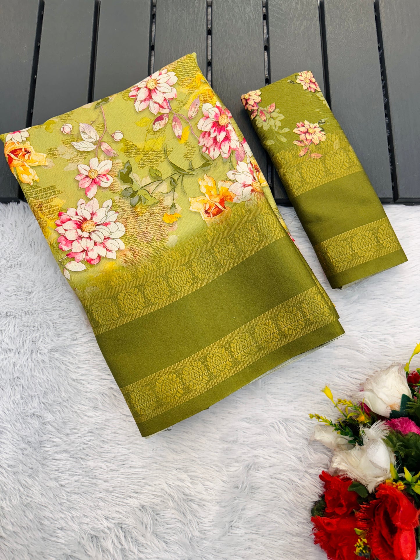 Orchid Beauty with Elegant Polyester Fabric – Redefine Grace! *