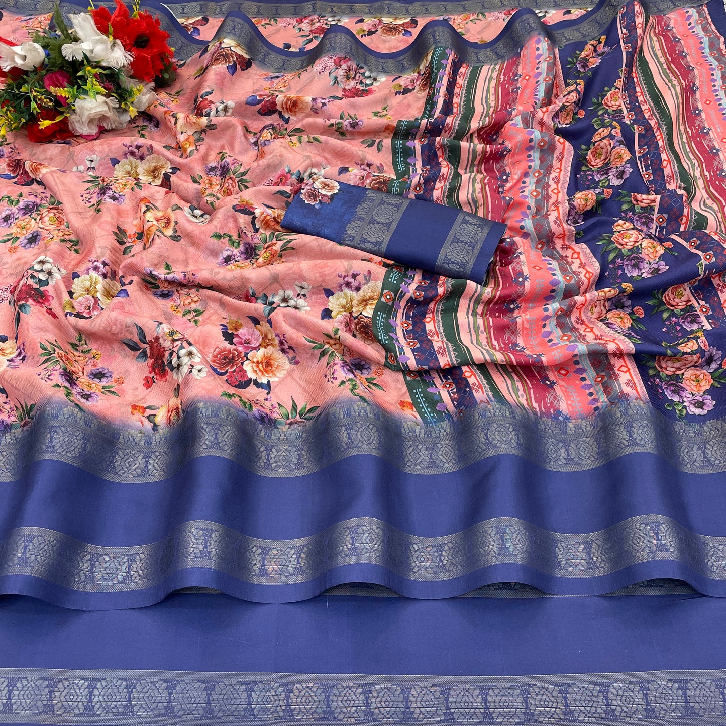 Orchid Beauty with Elegant Polyester Fabric – Redefine Grace! *