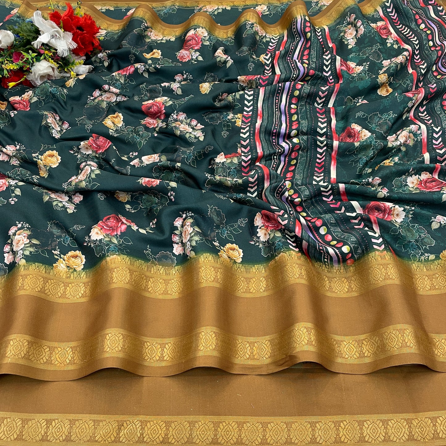 Orchid Beauty with Elegant Polyester Fabric – Redefine Grace! *