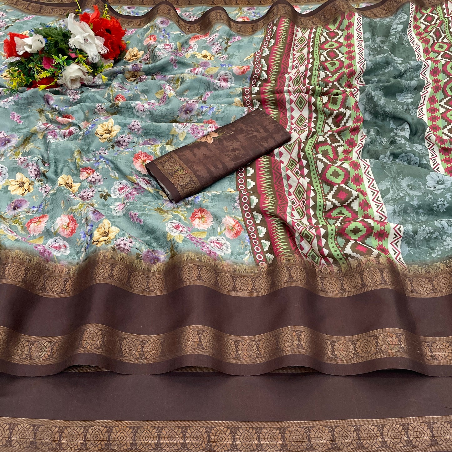 Orchid Beauty with Elegant Polyester Fabric – Redefine Grace! *