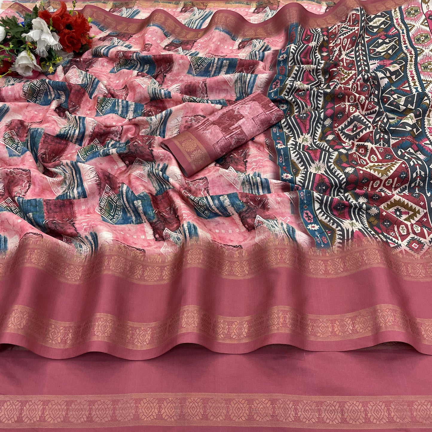 Orchid Beauty with Elegant Polyester Fabric – Redefine Grace! *