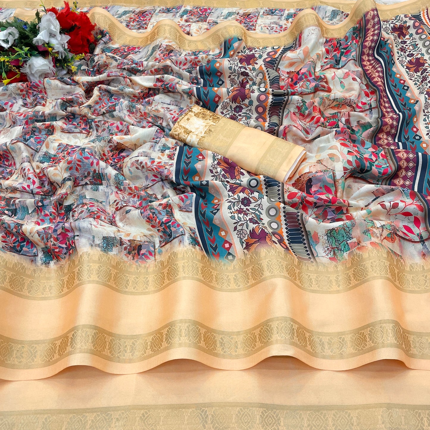 Orchid Beauty with Elegant Polyester Fabric – Redefine Grace! *
