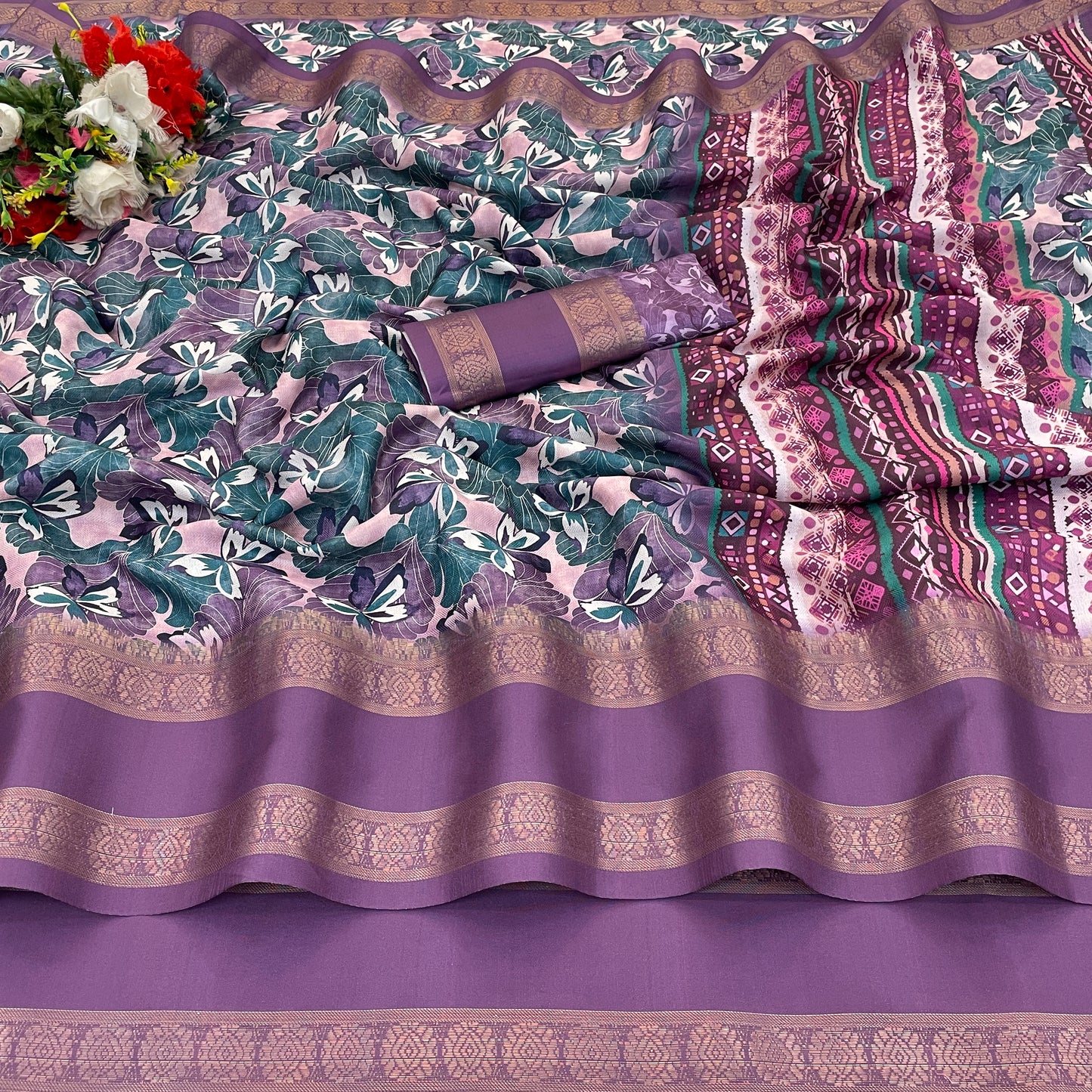 Orchid Beauty with Elegant Polyester Fabric – Redefine Grace! *