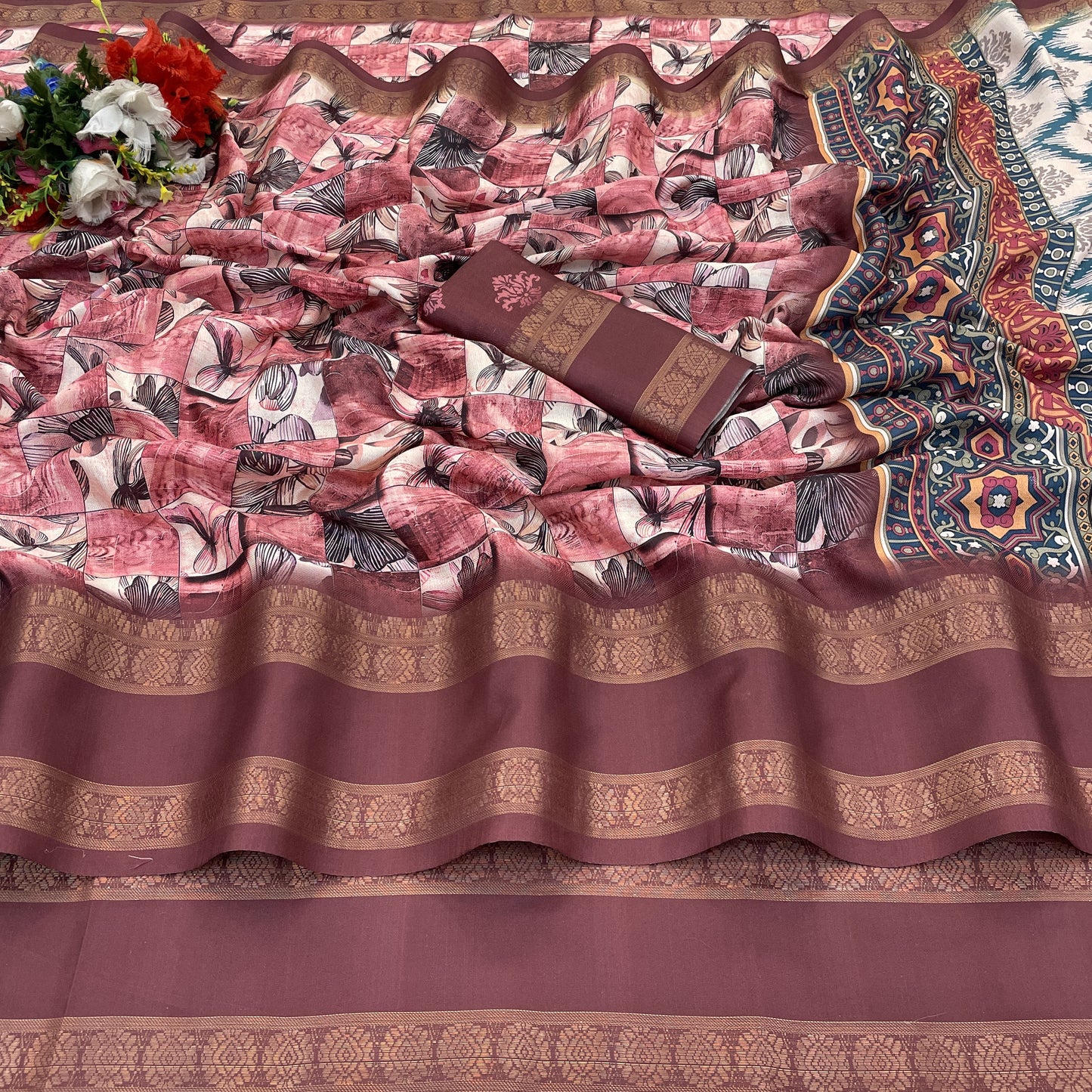 Orchid Beauty with Elegant Polyester Fabric – Redefine Grace! *