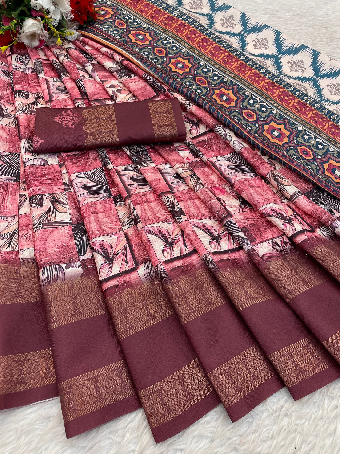 Orchid Beauty with Elegant Polyester Fabric – Redefine Grace! *