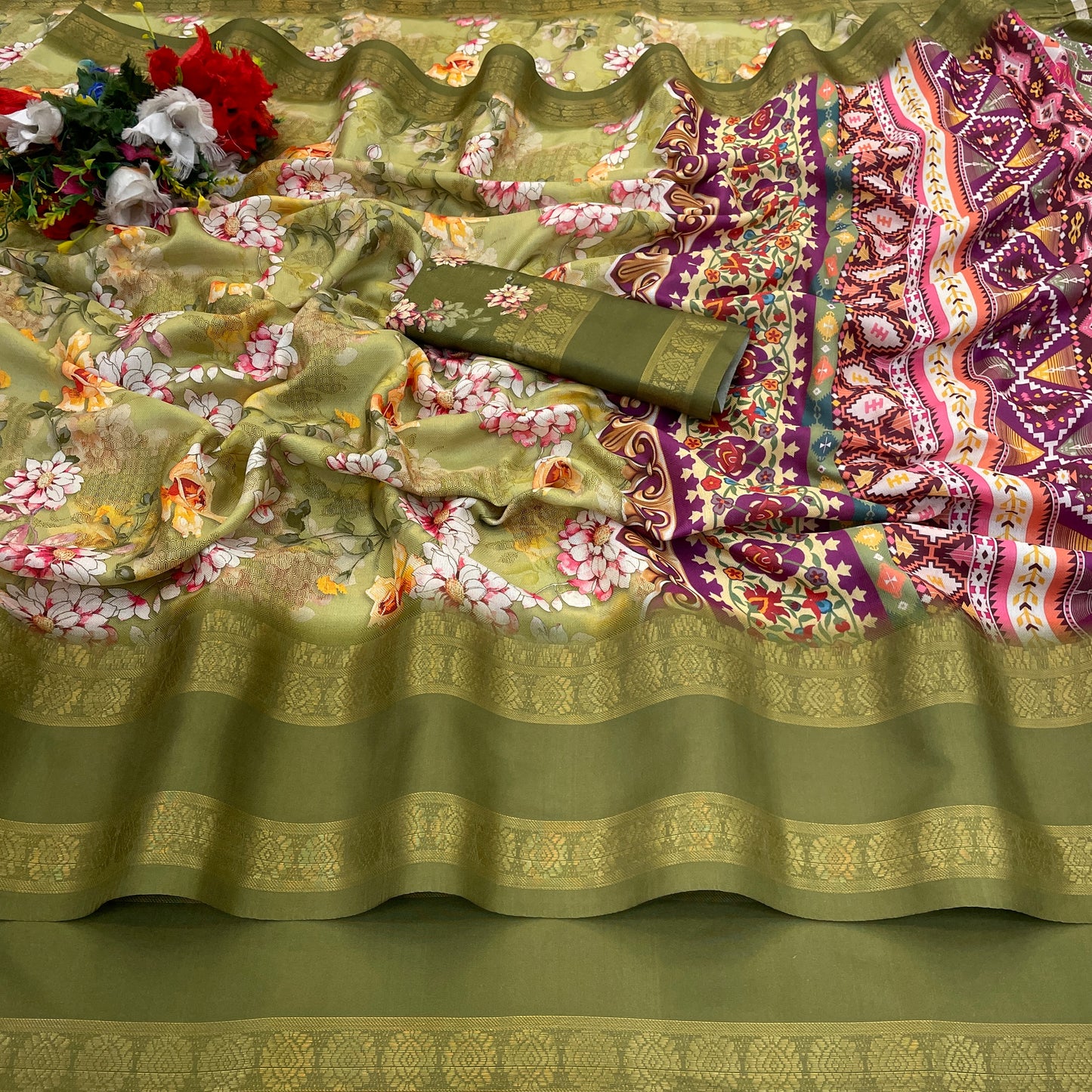 Orchid Beauty with Elegant Polyester Fabric – Redefine Grace! *