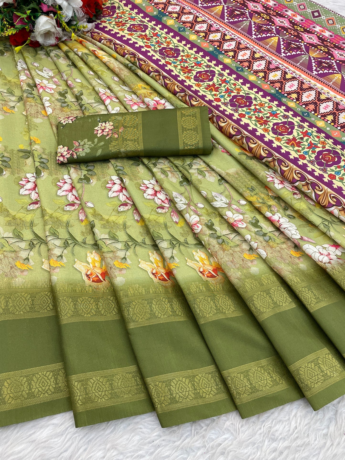 Orchid Beauty with Elegant Polyester Fabric – Redefine Grace! *