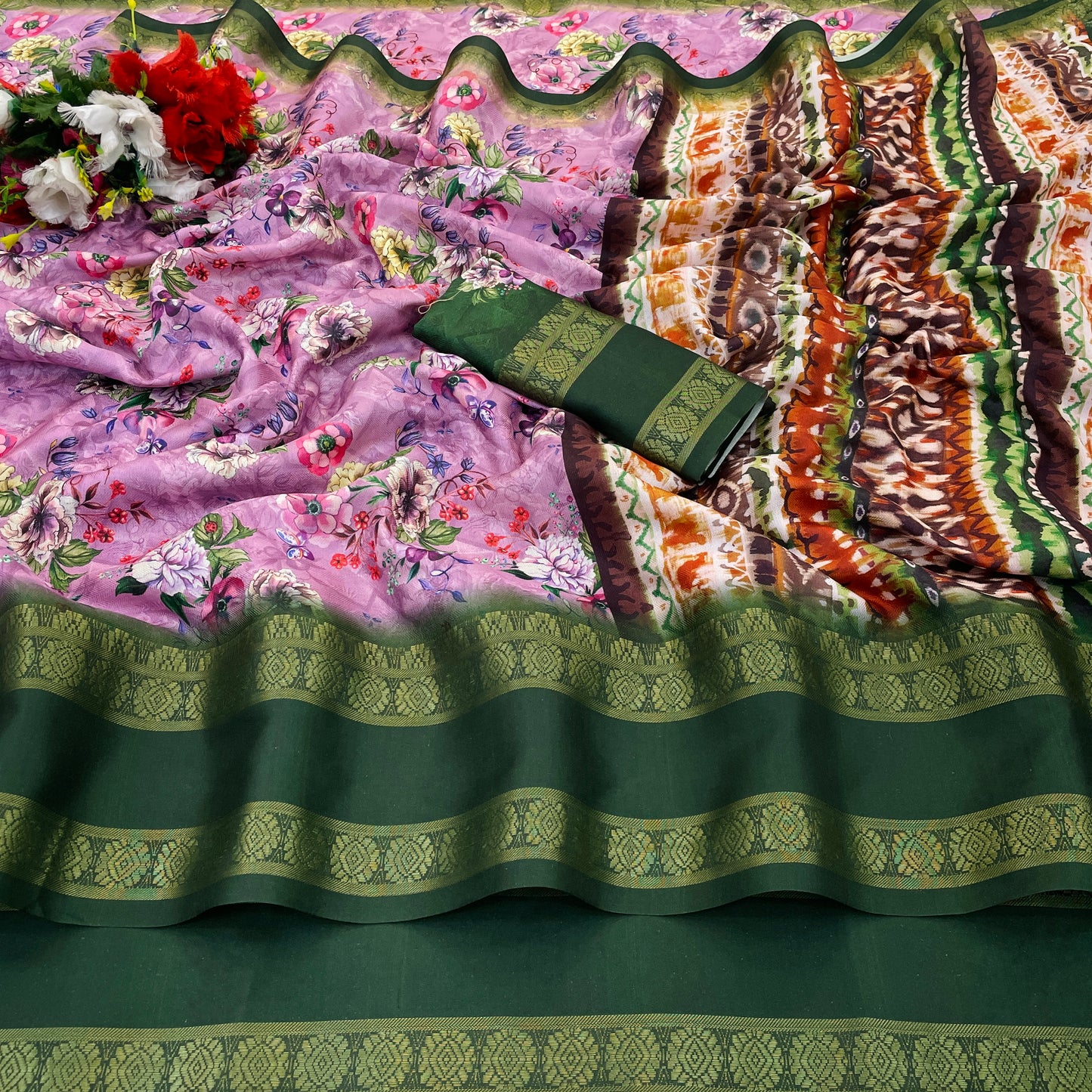 Orchid Beauty with Elegant Polyester Fabric – Redefine Grace! *
