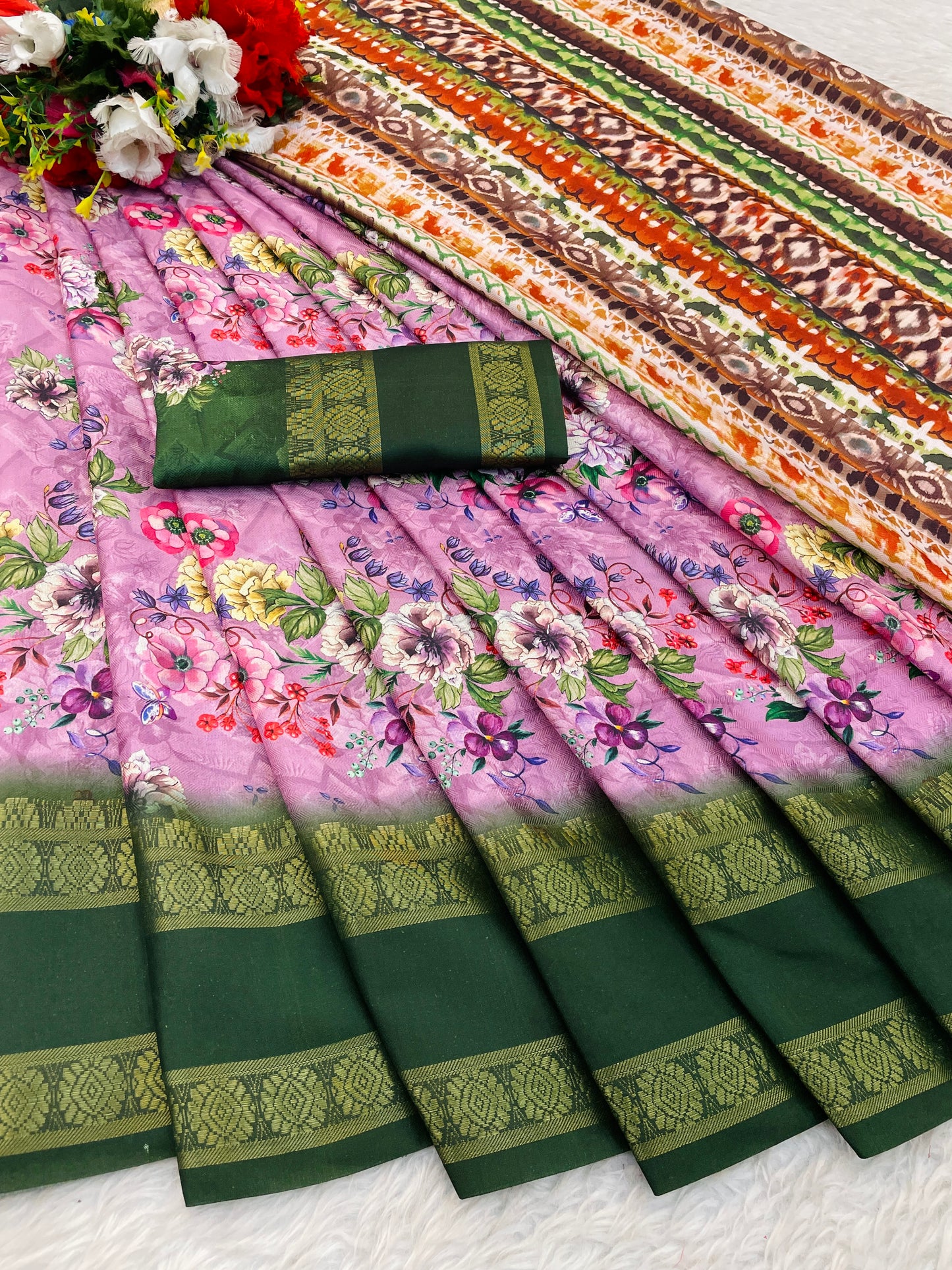 Orchid Beauty with Elegant Polyester Fabric – Redefine Grace! *