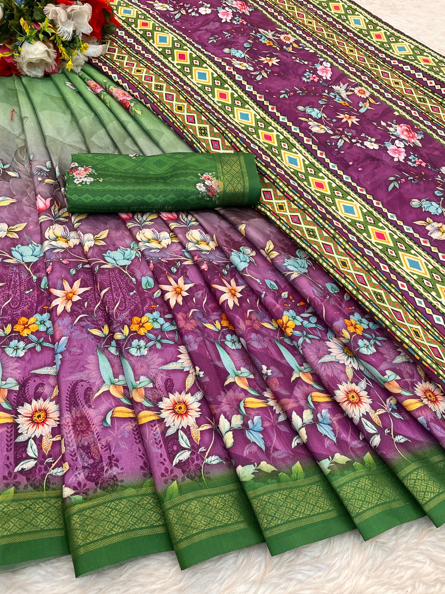 Sunflower Glow in Lightweight Polyester Fabric – Perfect for Every Occasion! *