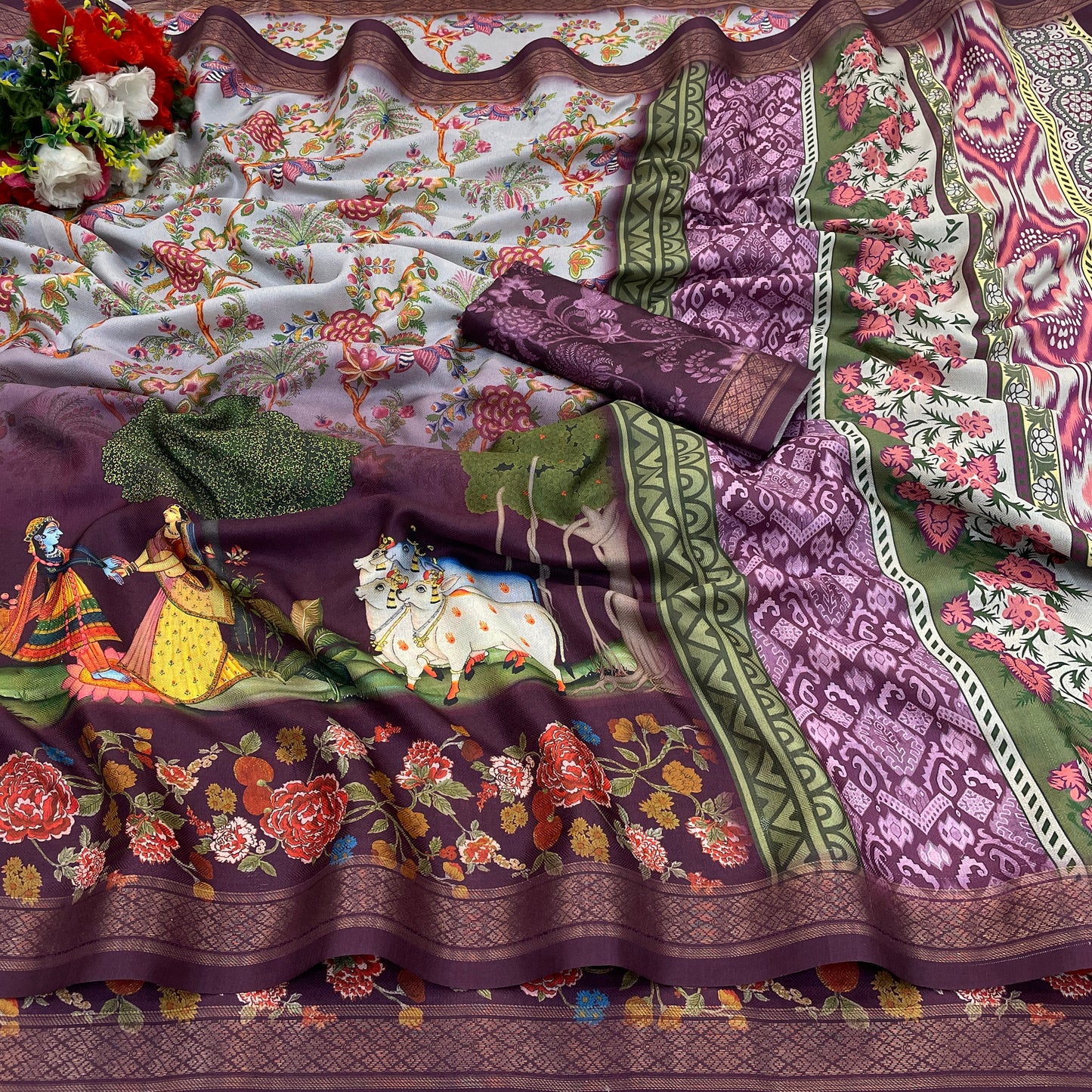 Sunflower Glow in Lightweight Polyester Fabric – Perfect for Every Occasion! *