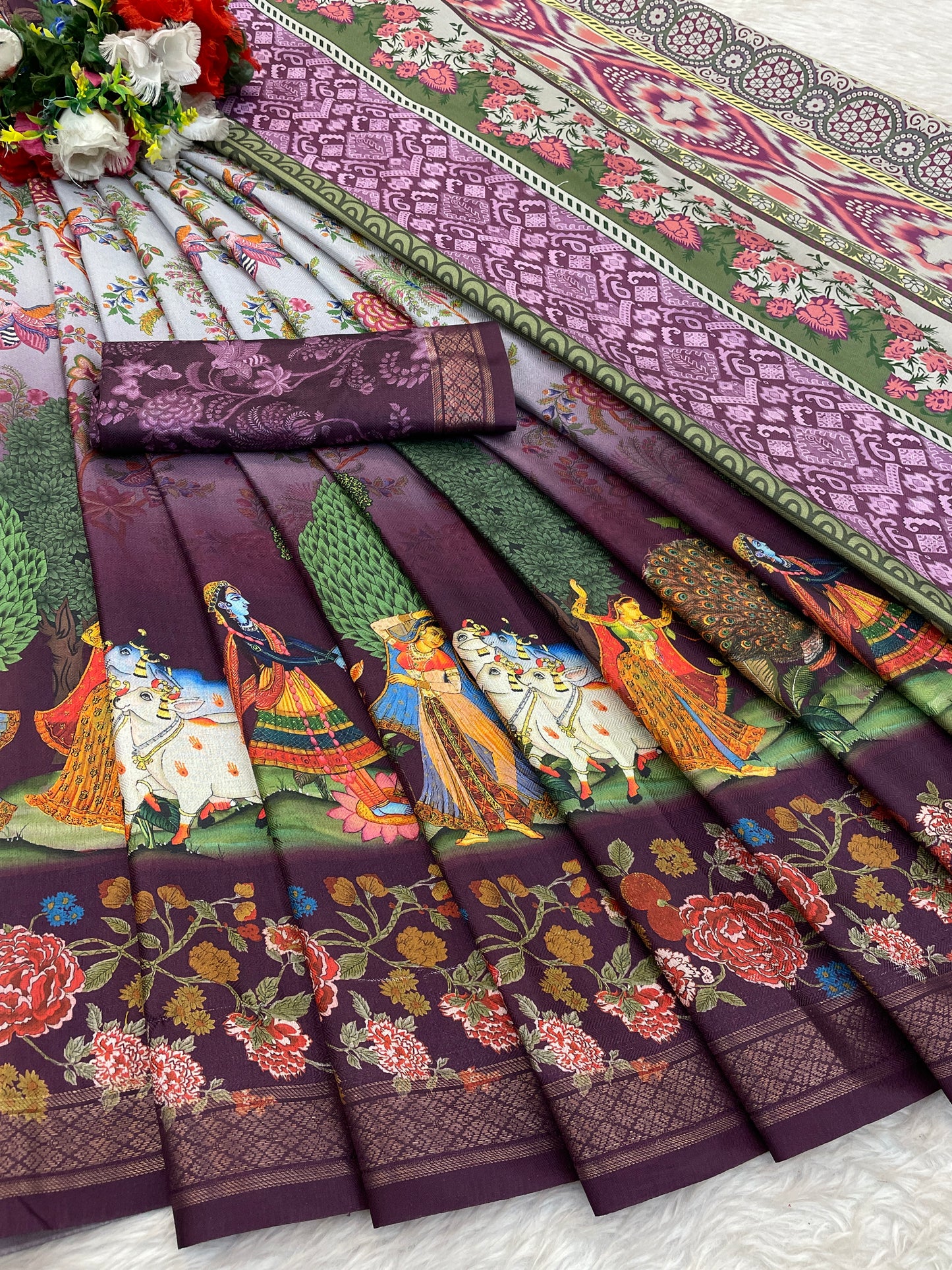 Sunflower Glow in Lightweight Polyester Fabric – Perfect for Every Occasion! *