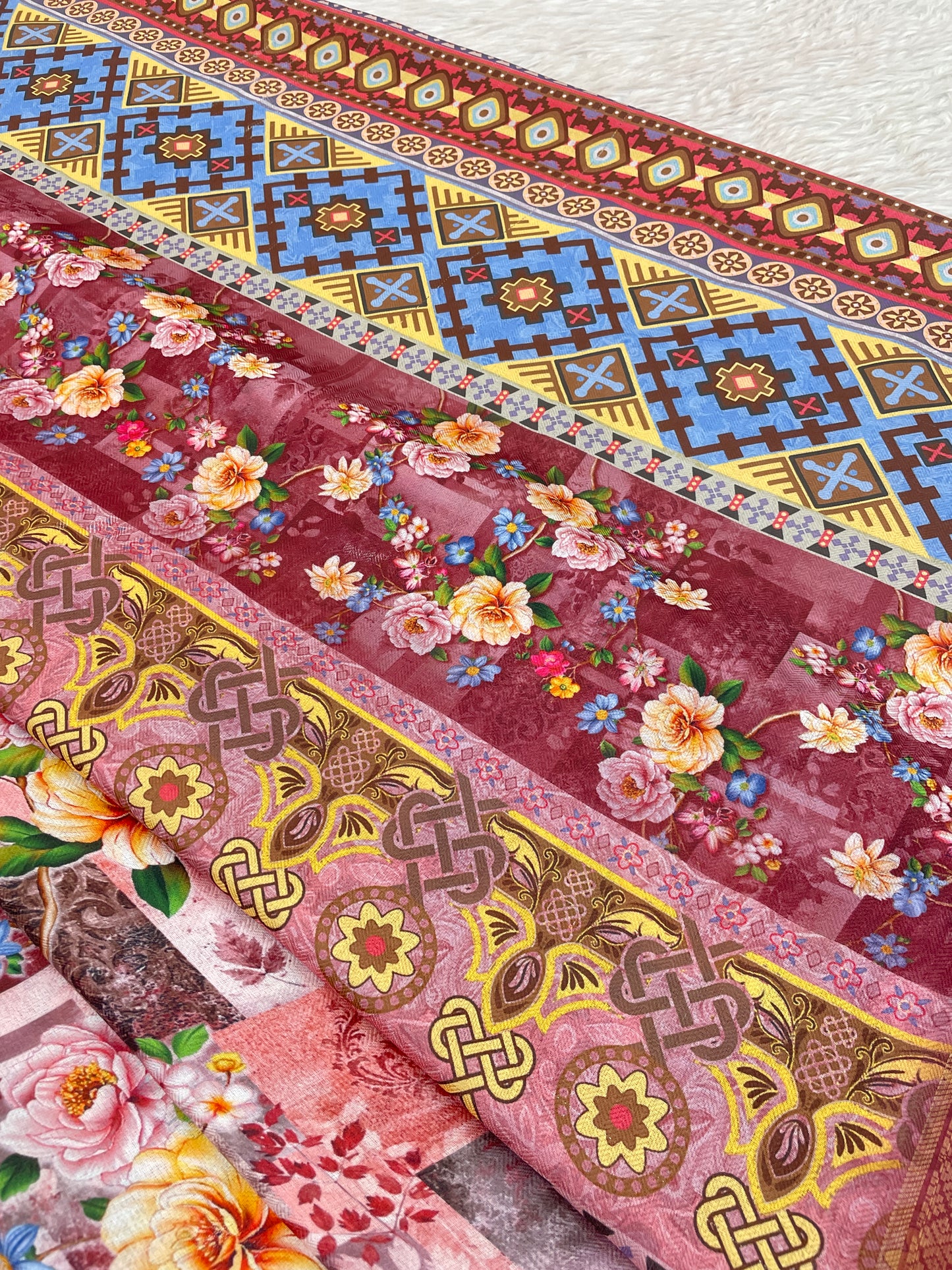 Sunflower Glow in Lightweight Polyester Fabric – Perfect for Every Occasion! *