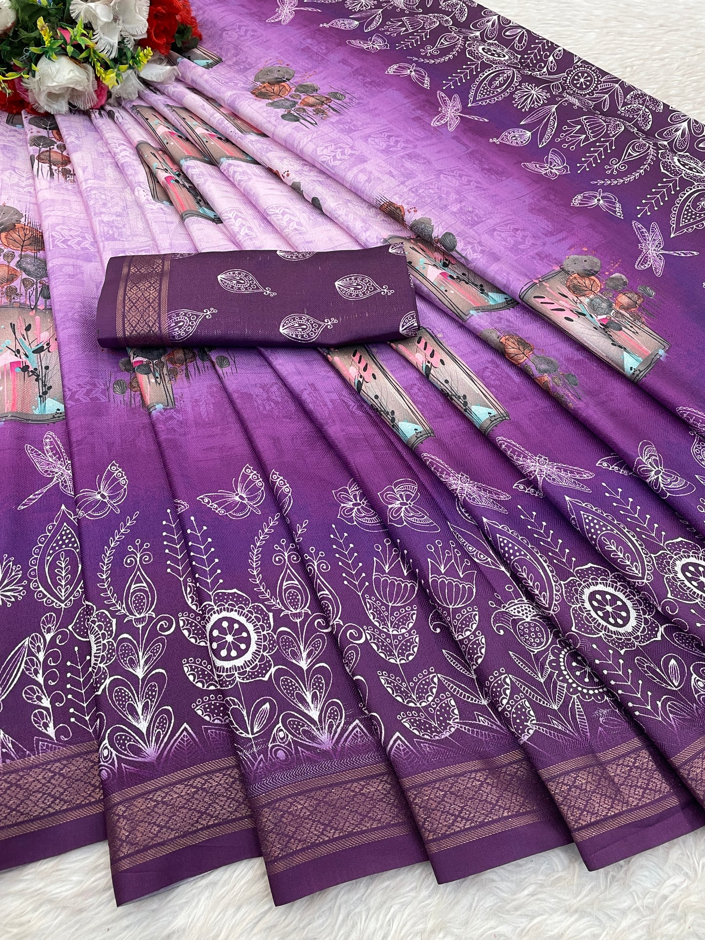 Sunflower Glow in Lightweight Polyester Fabric – Perfect for Every Occasion! *