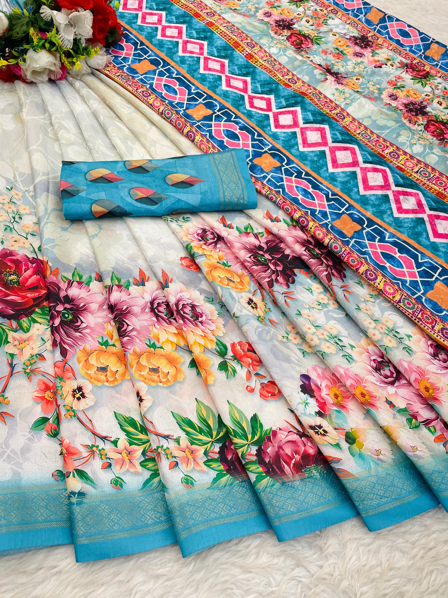 Sunflower Glow in Lightweight Polyester Fabric – Perfect for Every Occasion! *