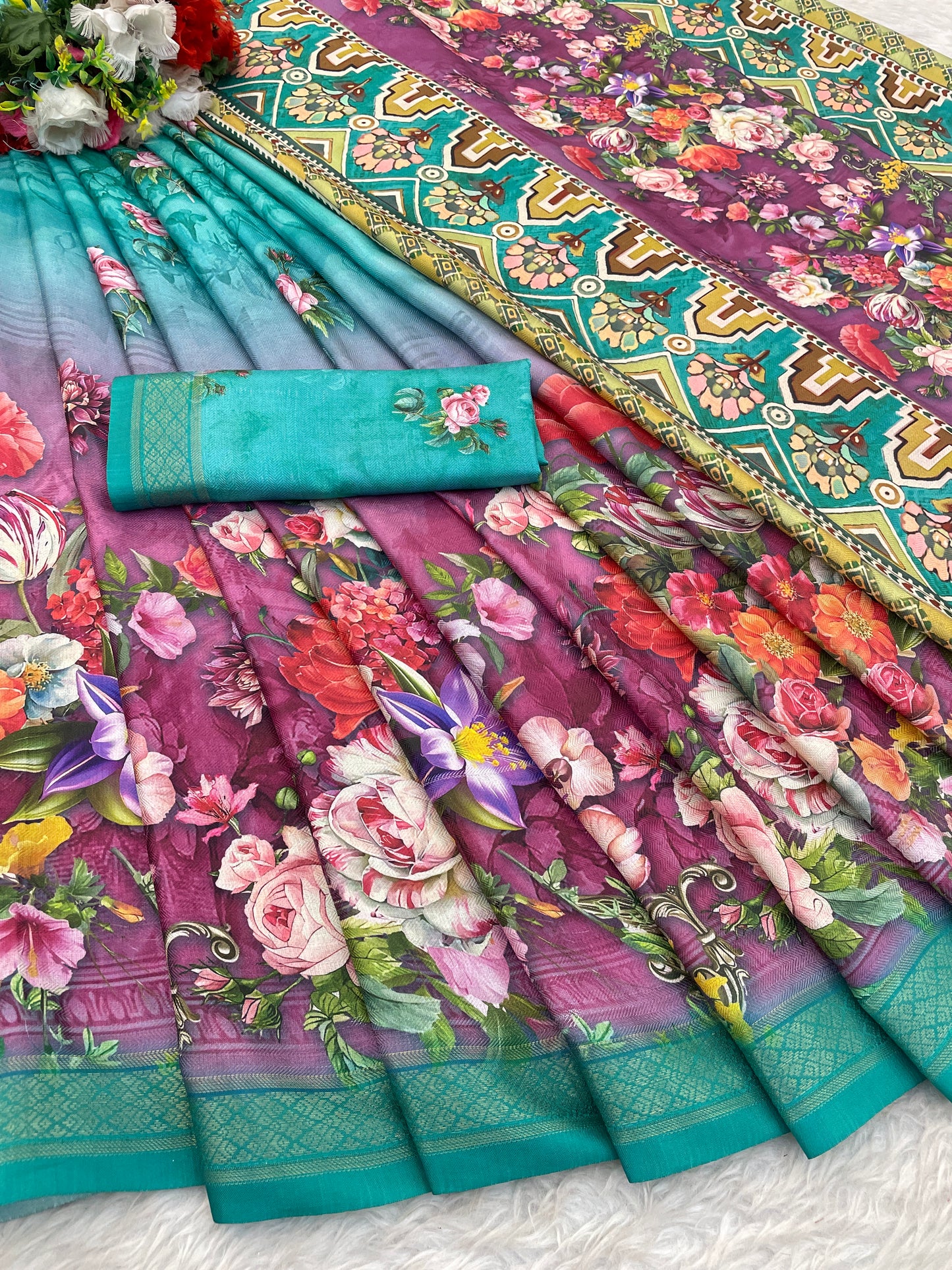 Sunflower Glow in Lightweight Polyester Fabric – Perfect for Every Occasion! *