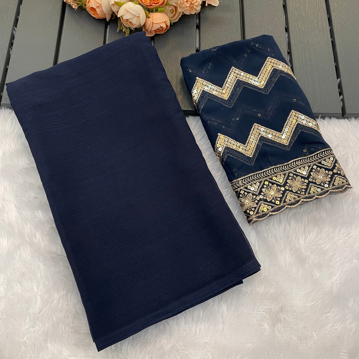 Lavish Saree in Zomato Dark Sequence Fabric – Luxury in Every Thread!(Zomato Dark Sequence Digital.)