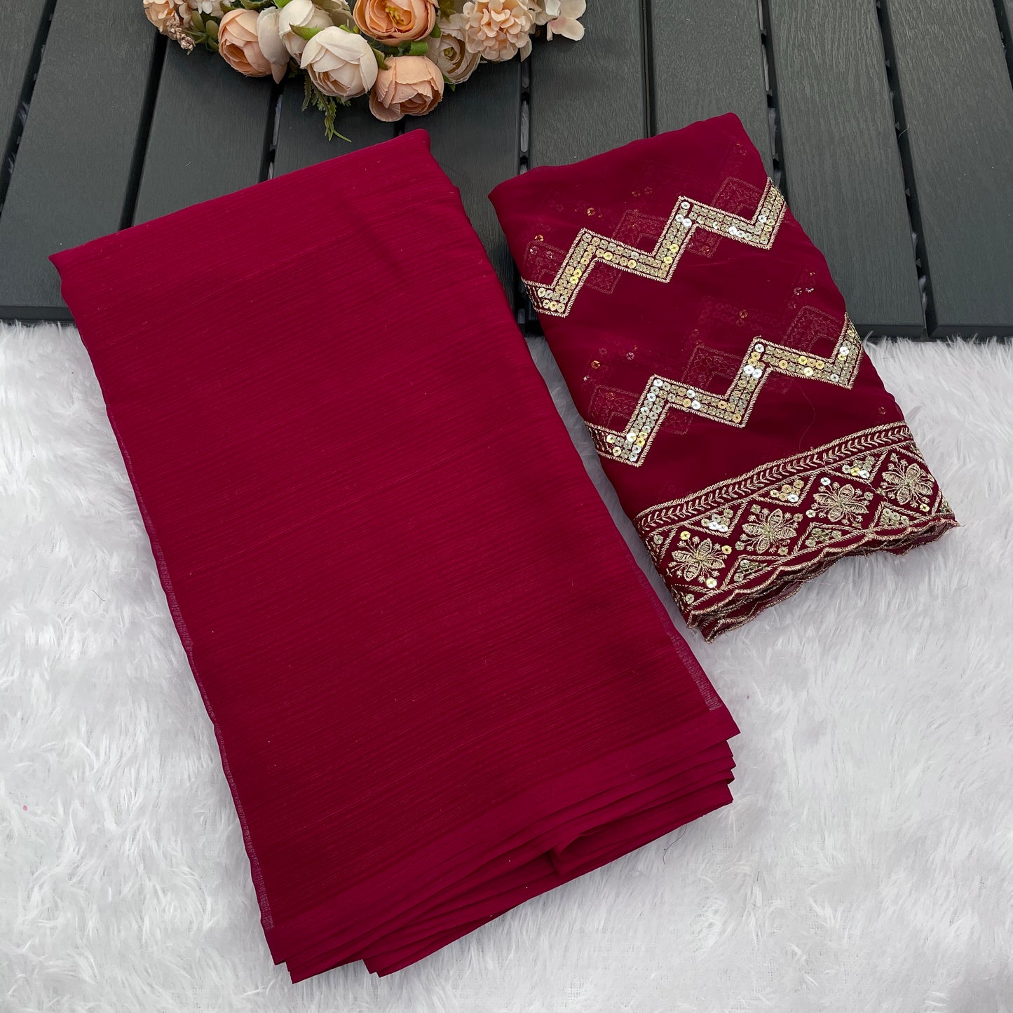 Lavish Saree in Zomato Dark Sequence Fabric – Luxury in Every Thread!(Zomato Dark Sequence Digital.)