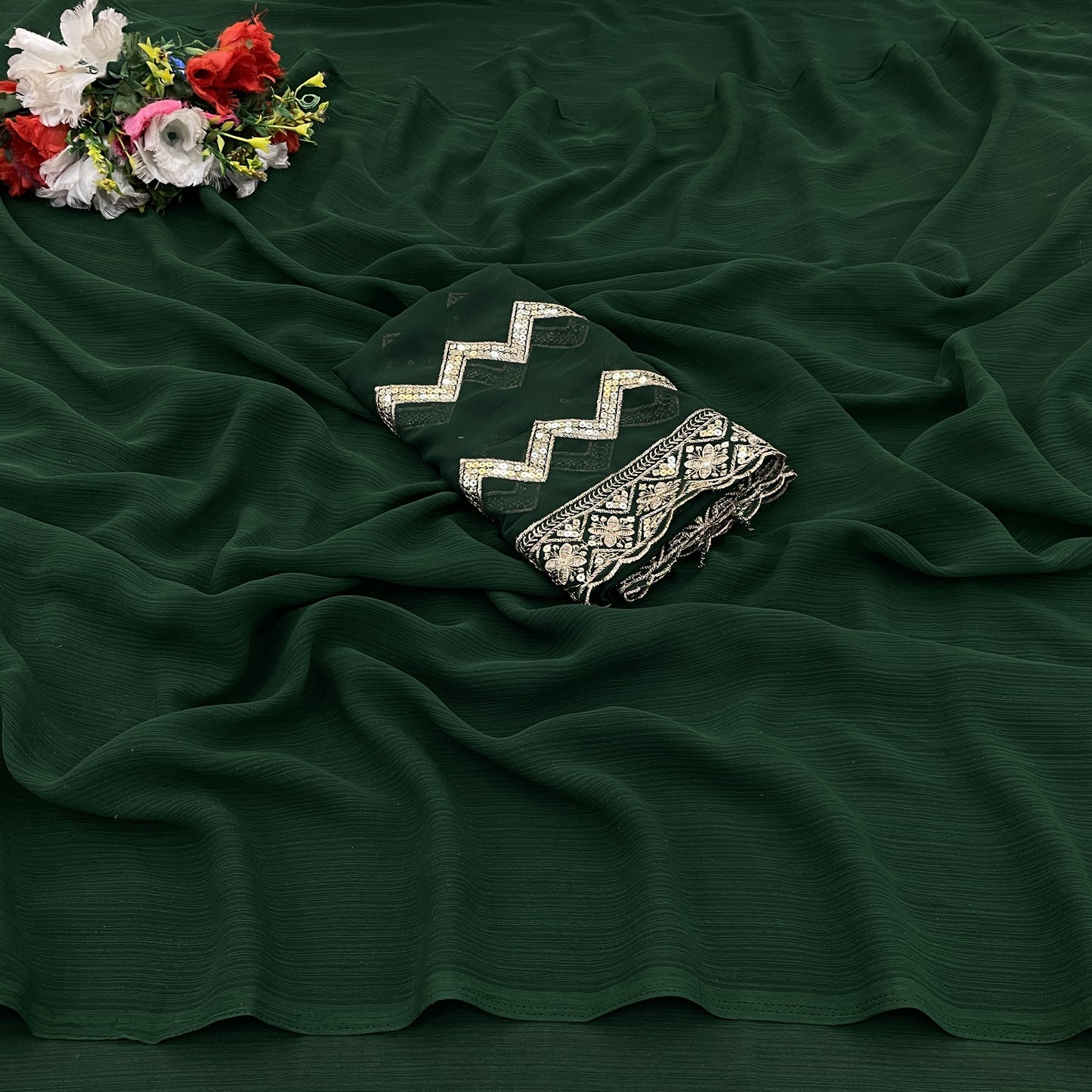 Lavish Saree in Zomato Dark Sequence Fabric – Luxury in Every Thread!(Zomato Dark Sequence Digital.)
