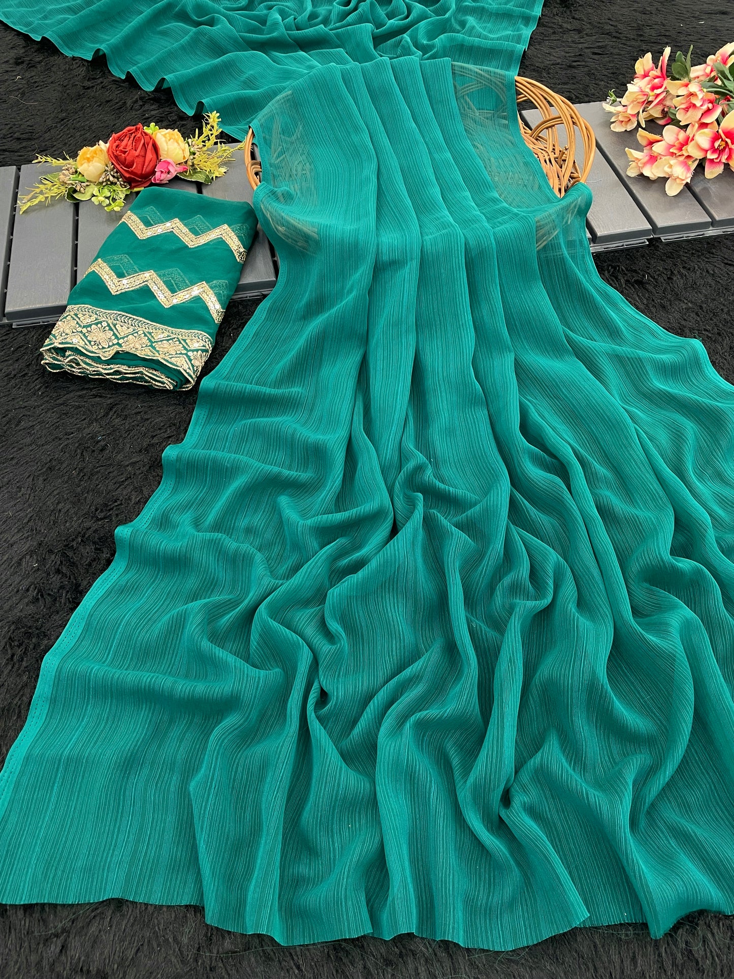 Lavish Saree in Zomato Dark Sequence Fabric – Luxury in Every Thread!(Zomato Dark Sequence Digital.)