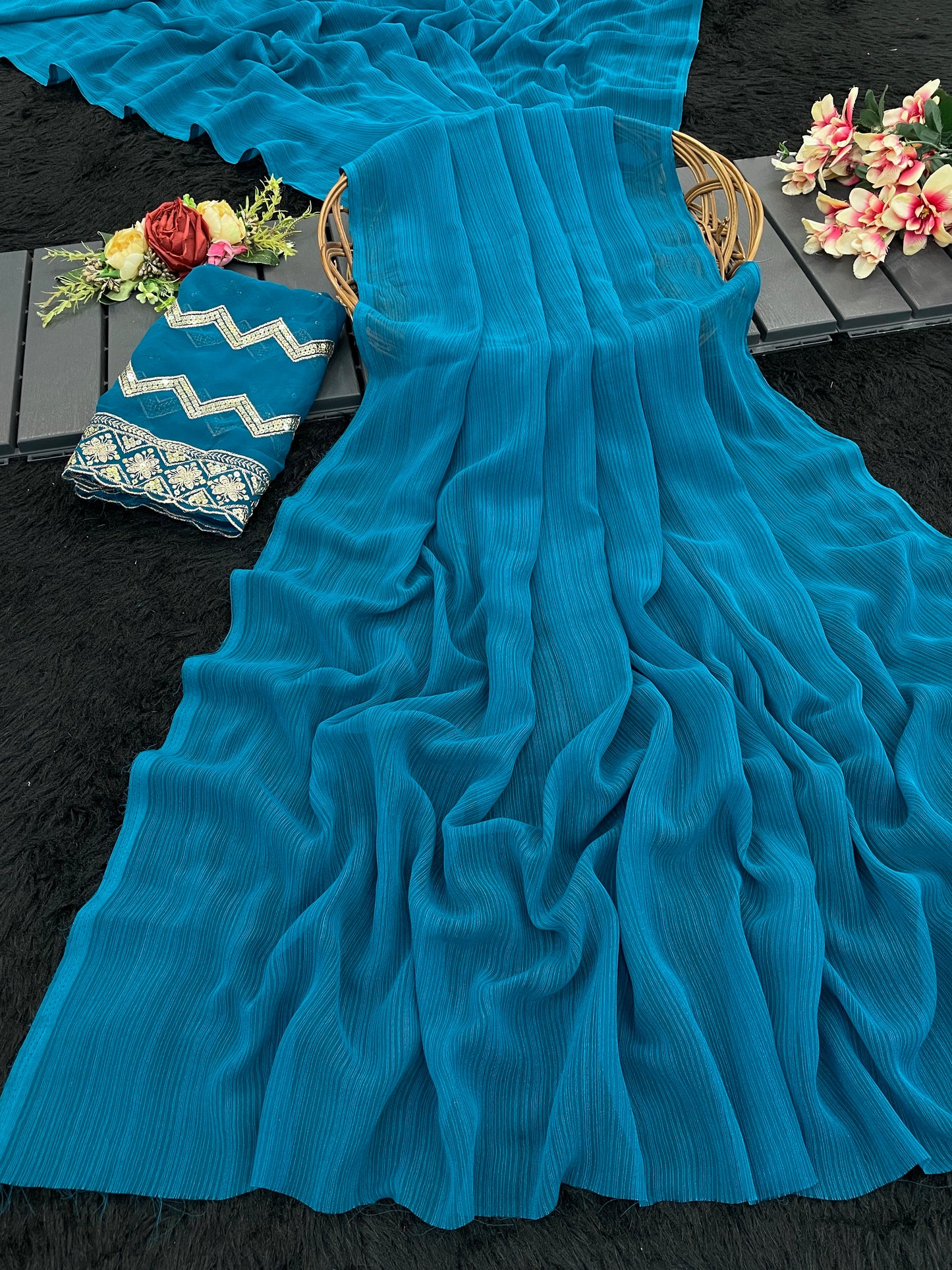 Lavish Saree in Zomato Dark Sequence Fabric – Luxury in Every Thread!(Zomato Dark Sequence Digital.)