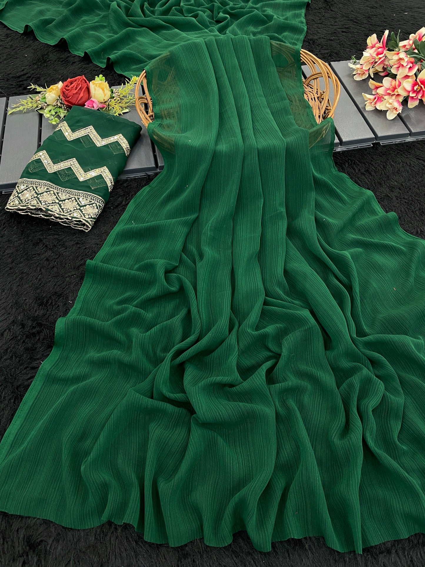 Lavish Saree in Zomato Dark Sequence Fabric – Luxury in Every Thread!(Zomato Dark Sequence Digital.)