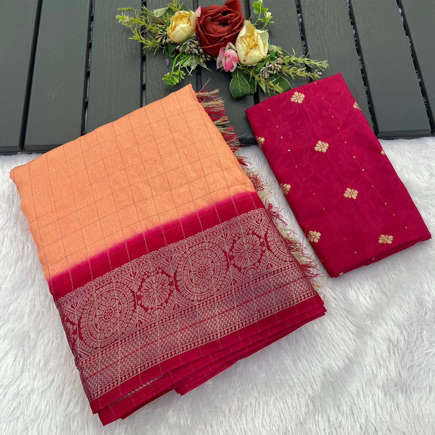 Range Rover Saree in Dola Jari: Your Style Statement