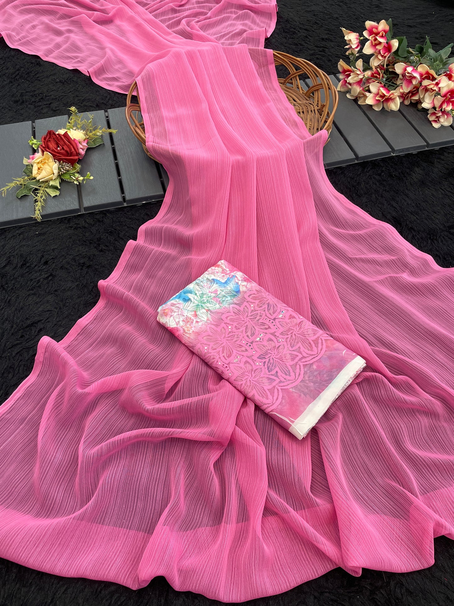 Rolex Light 2 Chiffon Saree – Light as Air, Graceful as Ever