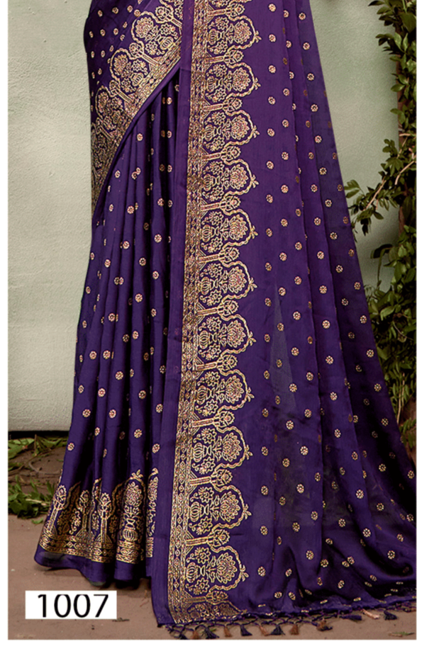 Ramrasiyan Georgette Saree with Cotton Blouse ( 3 Colours) *