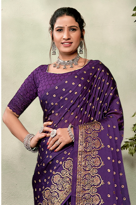 Ramrasiyan Georgette Saree with Cotton Blouse ( 3 Colours) *
