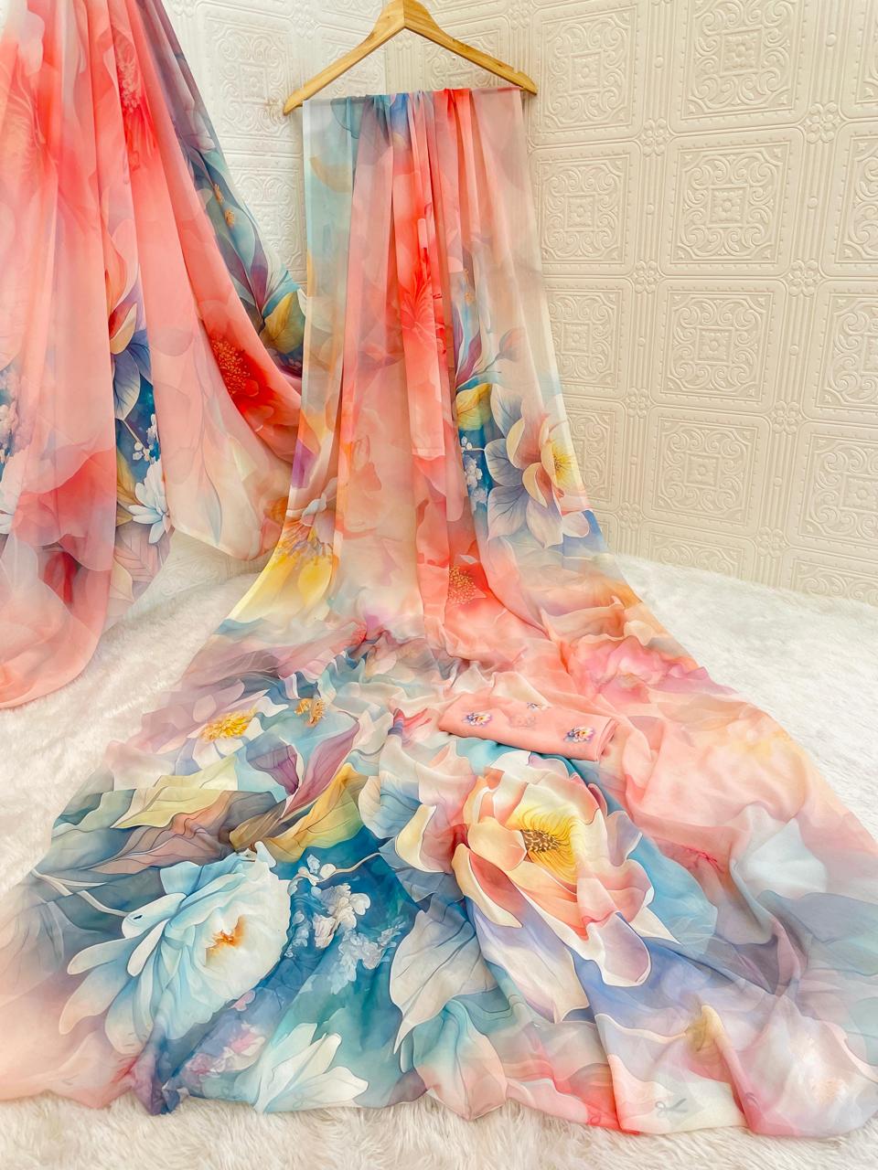Belleza Weightless Saree – Light, Stylish, and Graceful