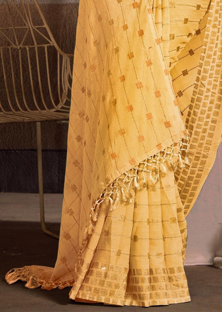 Swikar Multicolor Saree with Silver Foil Printing and Fancy Fabric (8 Colours Available). *