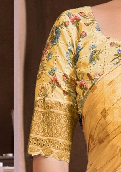 Swikar Multicolor Saree with Silver Foil Printing and Fancy Fabric (8 Colours Available). *