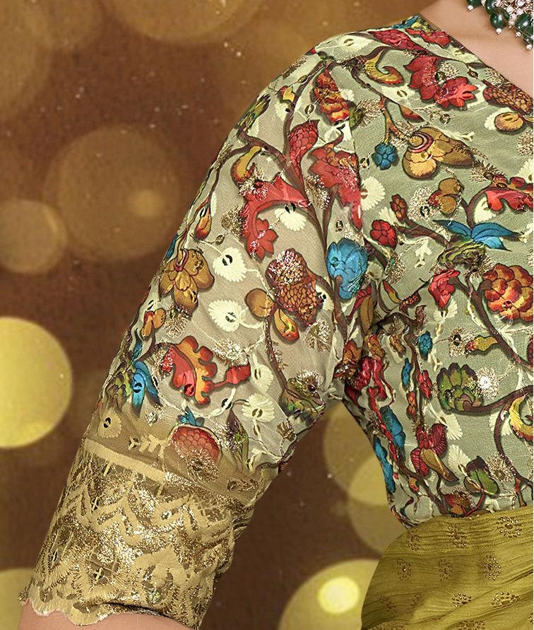 Vande Chiffon Saree with Digital Printed Blouse and Best Selling Saree Design. (8 Colours Available).* ** * *