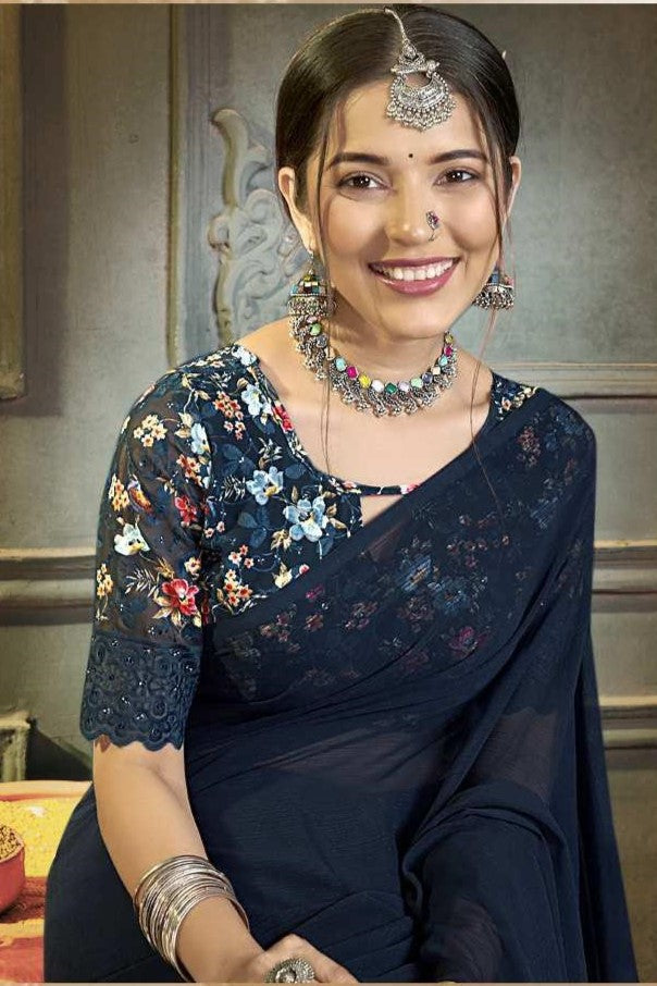Rolex Dark Beauty with Luxe Chiffon Fabric – A Class Apart!
