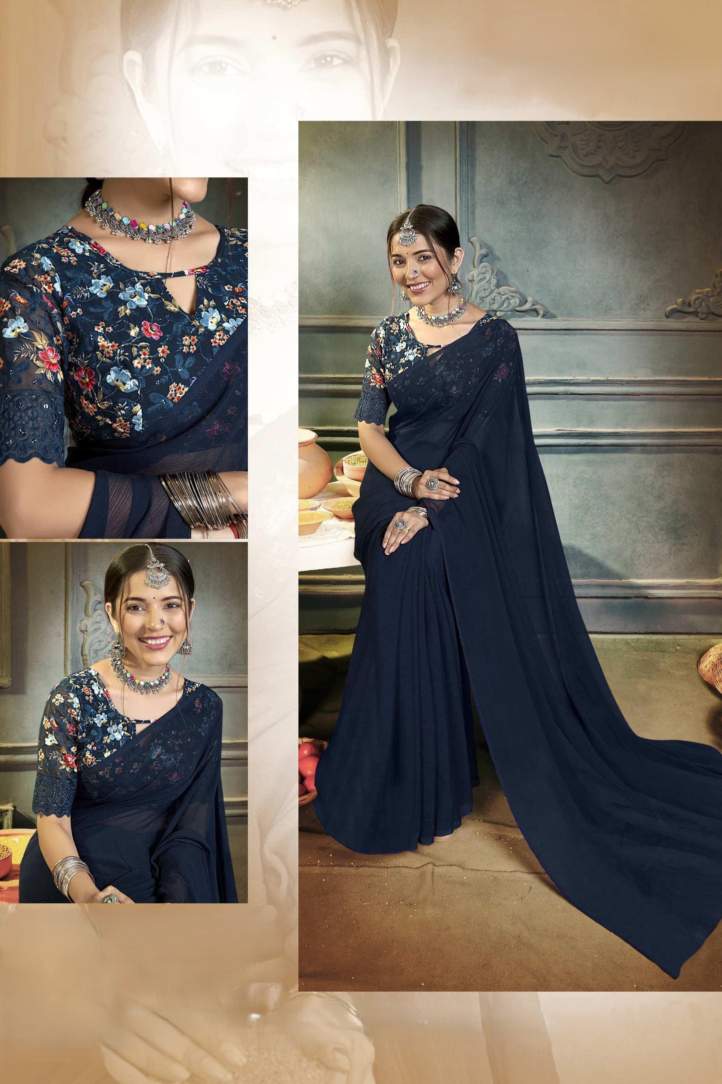 Rolex Dark Beauty with Luxe Chiffon Fabric – A Class Apart!
