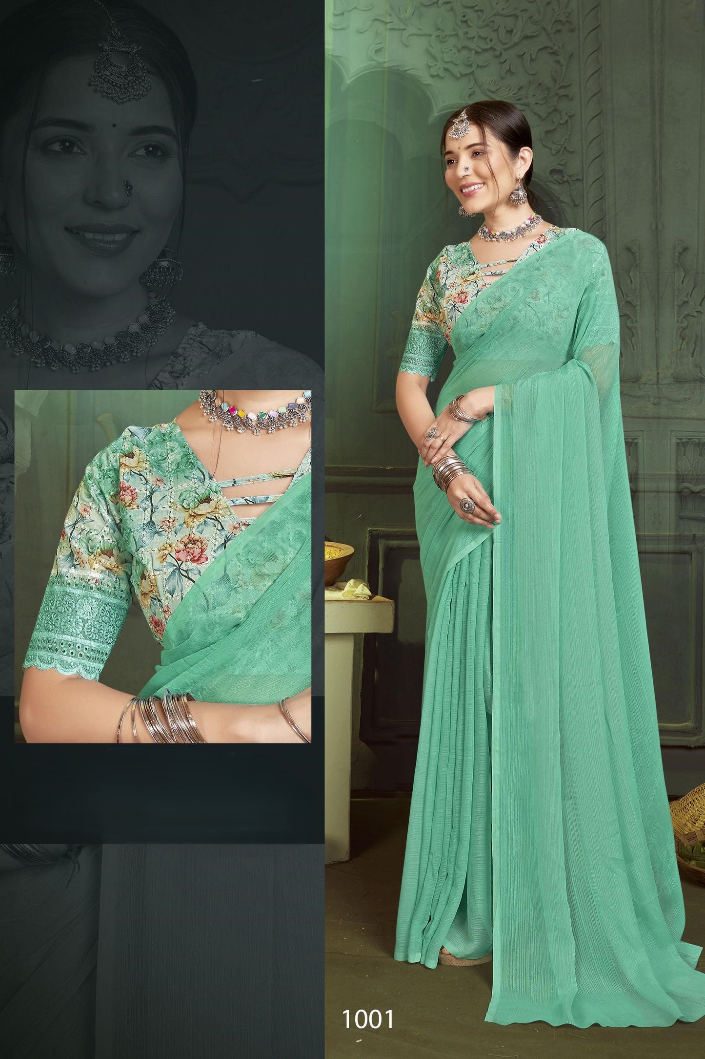 Rolex Light Saree in Elegant Chiffon Fabric – Radiate Grace!.