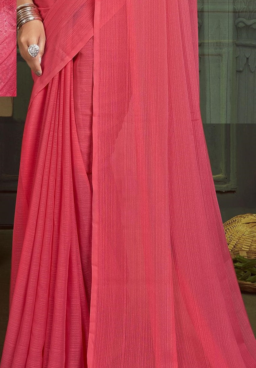 Rolex Light Saree in Elegant Chiffon Fabric – Radiate Grace!.
