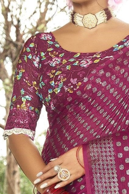 Lado Silver Digital Moss Saree with Digital Printed Blouse and Best Selling Saree Design.
