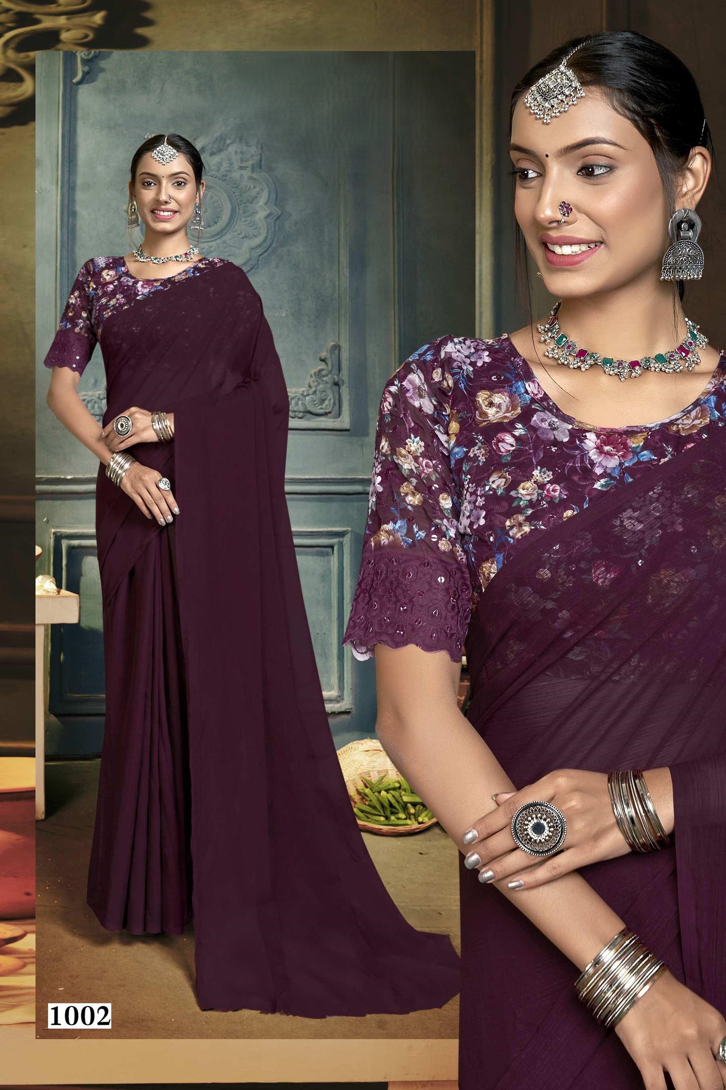 Rolex Dark Beauty with Luxe Chiffon Fabric – A Class Apart!